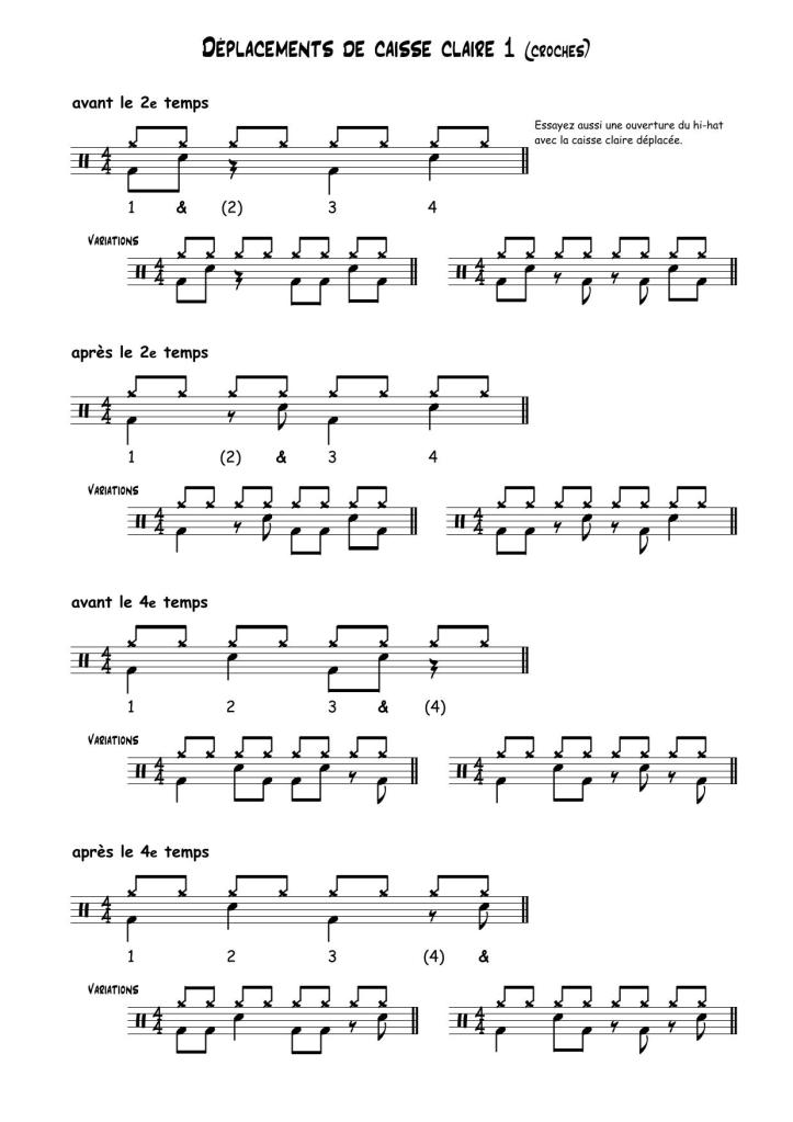 Partition : Déplacement de caisse claire